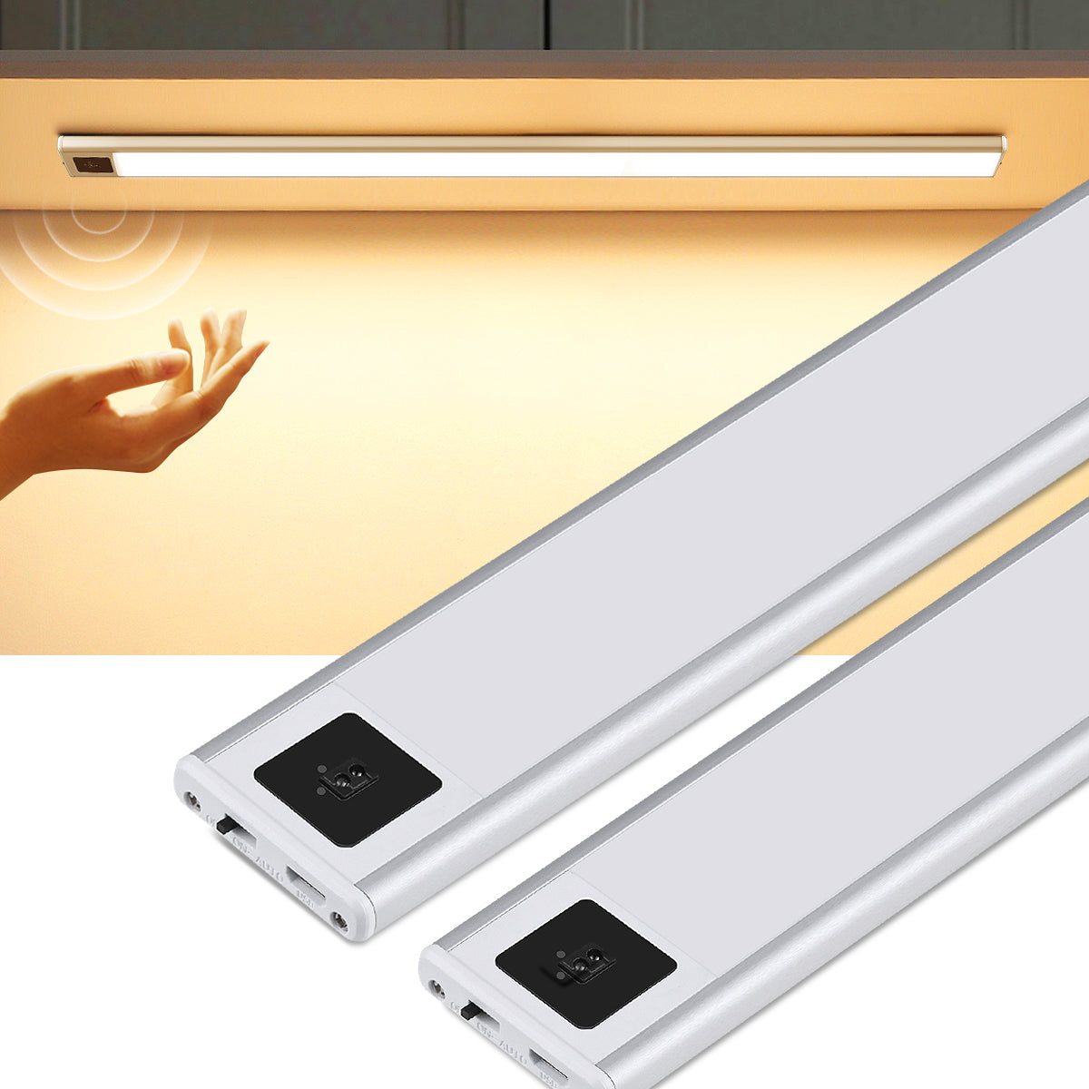 Motion Sensor LED Bar: USB Rechargeable Night Light