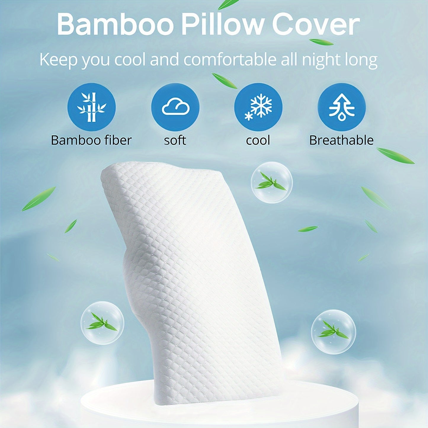 Neck Support Memory Foam Pillow - Sleep Better on Side & Back